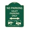 Signmission No Parking Valet Parking Only Heavy-Gauge Aluminum Architectural Sign, 24" x 18", G-1824-23646 A-DES-G-1824-23646 - alternate 1